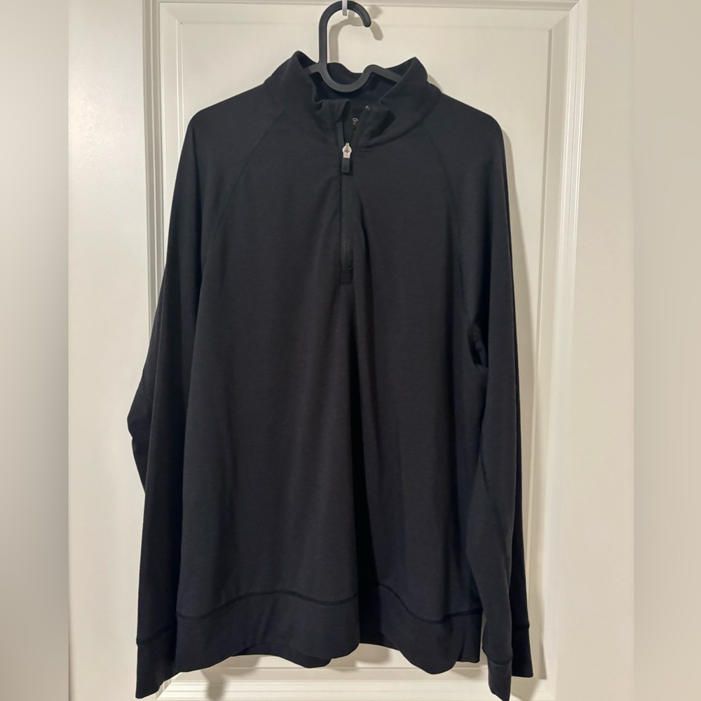 G/Fore Men’s Medium Black Quarter Zip LOGO EUC